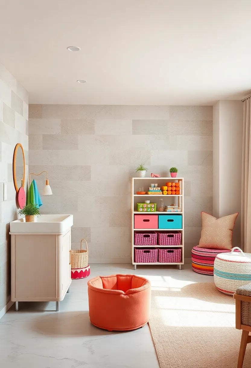 Incorporating colorful Bins and Baskets for Stylish Organization