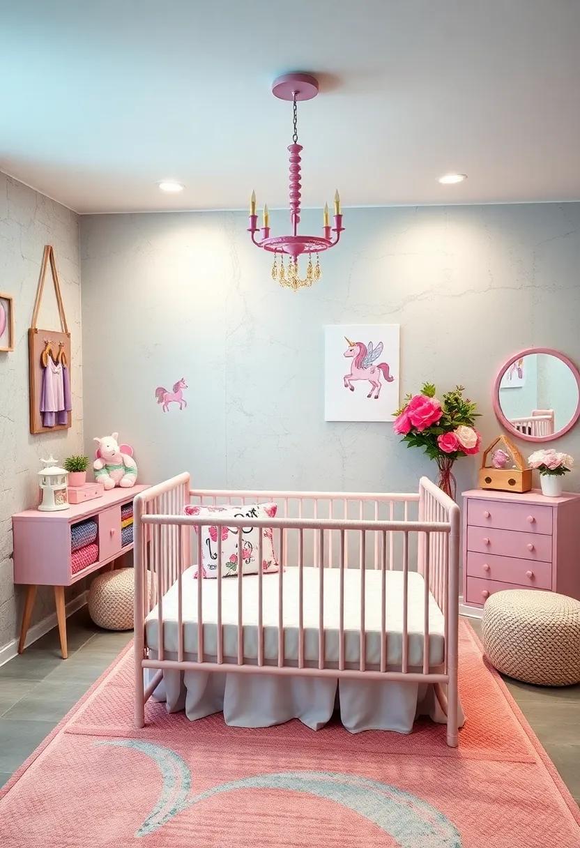 Magical Unicorn Sanctuary:‌ Fill the space with unicorn motifs and vibrant colors, featuring a ⁤convertible crib that sparkles with fairy dust