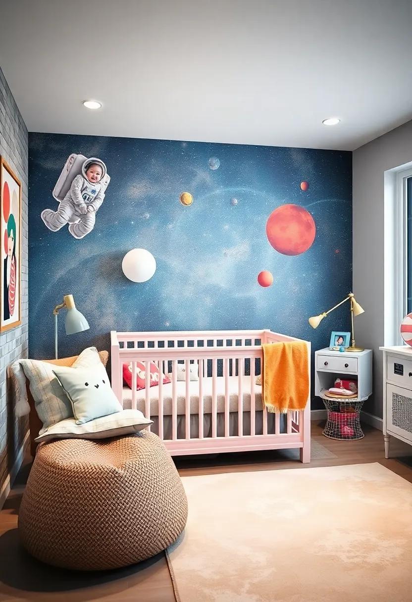 Space Explorer: Turn the nursery into a galaxy⁤ of wonders⁢ with astronaut-themed decor‍ and a convertible crib that invites imaginative journeys