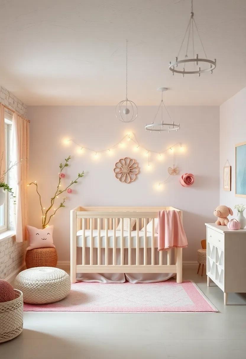 Whimsical Fairy Tale Retreat: Transform ⁢your nursery into a storybook haven with pastel shades, twinkling fairy lights, and a ‌convertible crib that grows ⁢with your ⁤little princess