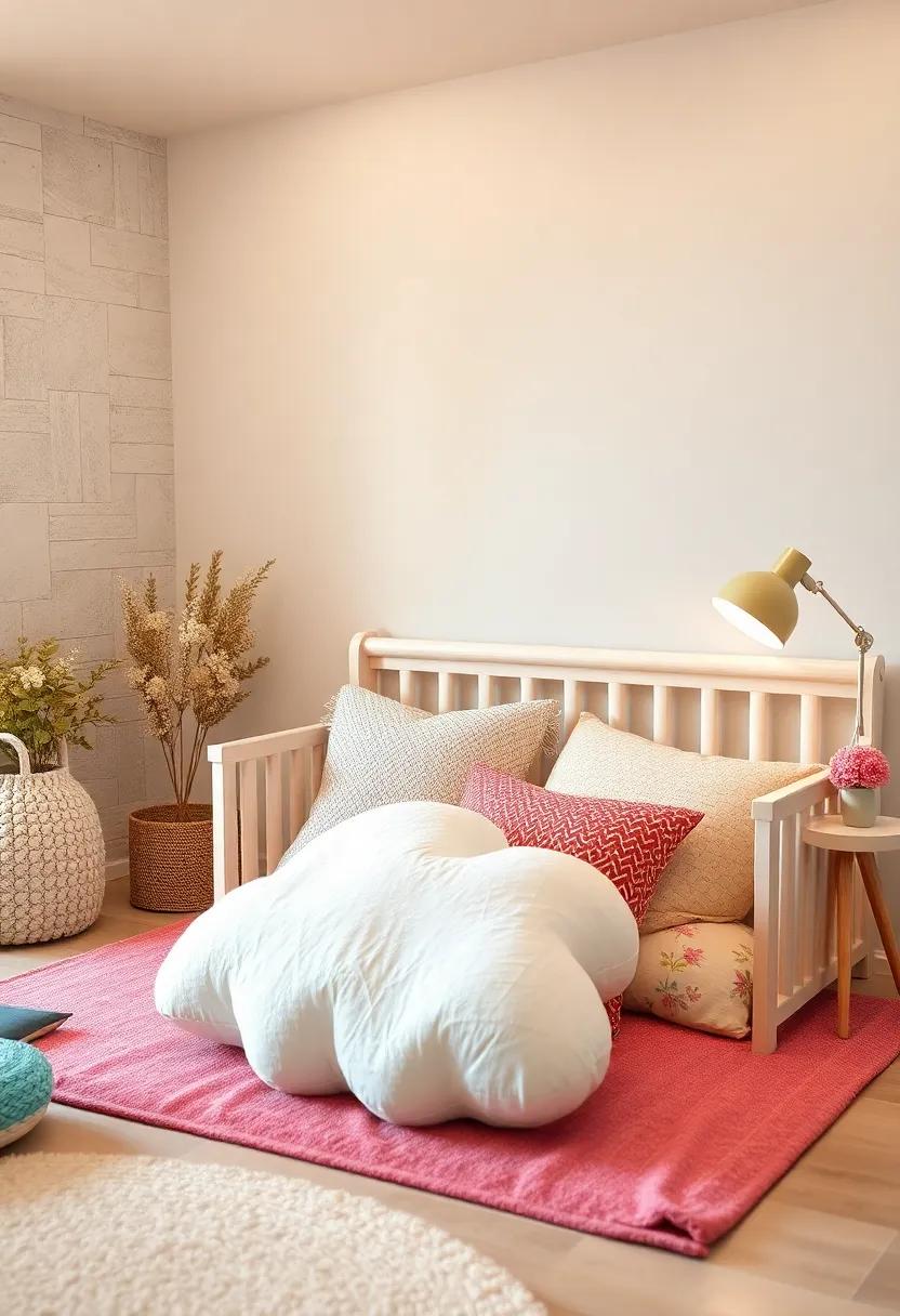 Cloudy Comforts: Soft, fluffy cloud-shaped pillows create a serene floating sensation that invites peaceful sleep