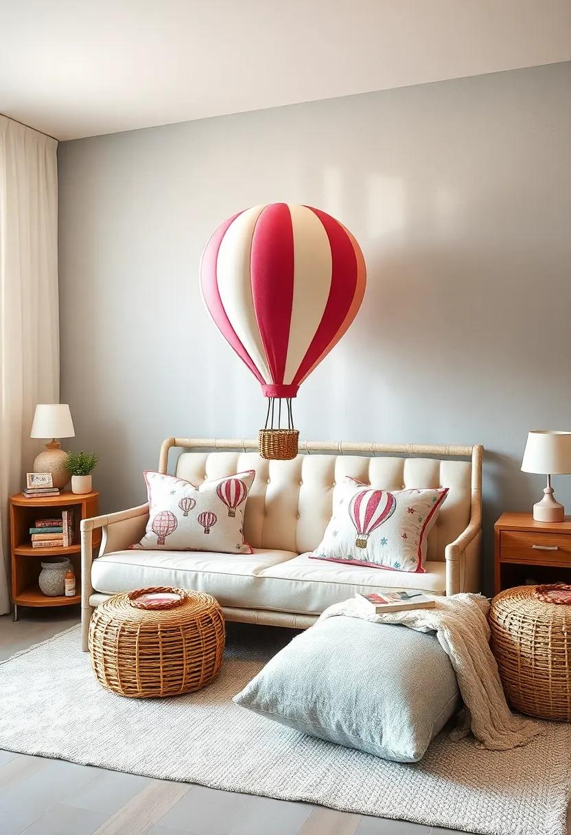 Hot Air Balloon Adventures: Capture a sense of adventure with whimsical hot air balloon pillows that inspire dreams of soaring high