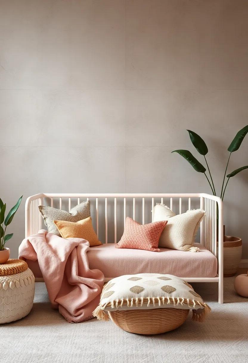 Metallic Accents: Incorporating metallic threads into decorative pillows can add a sparkling element to the nursery without overwhelming it