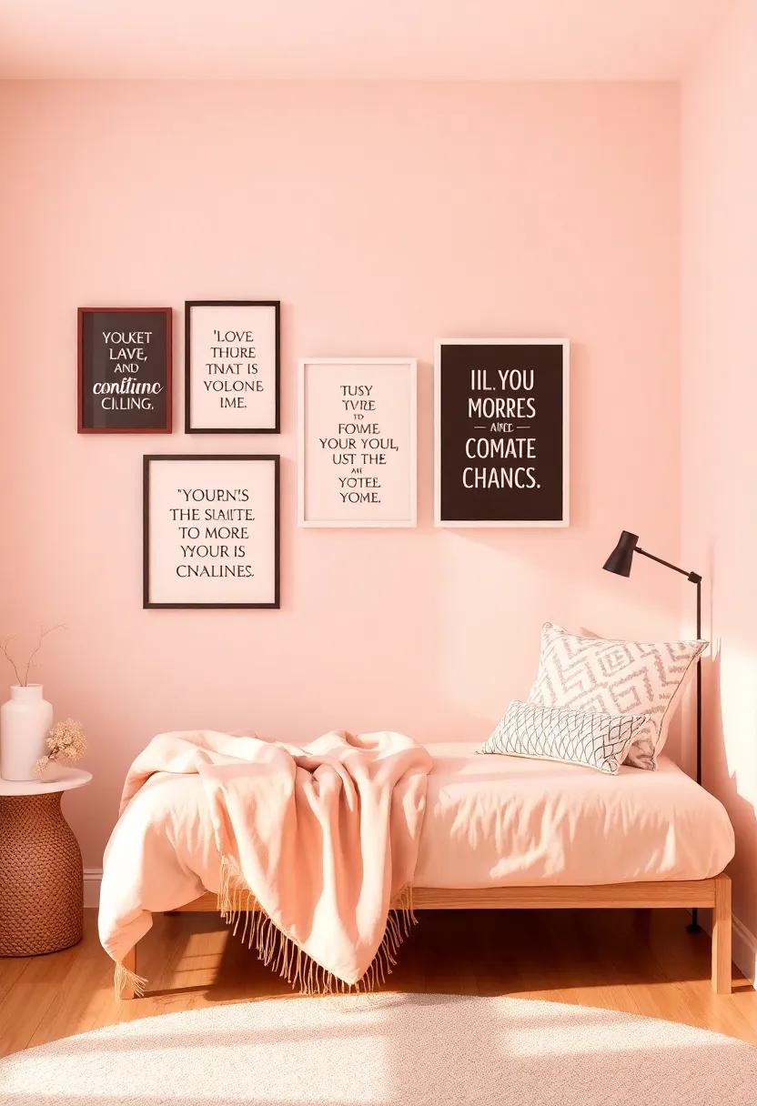 Inspirational Quotes: Hang framed quotes around ⁤the room that inspire positivity and confidence