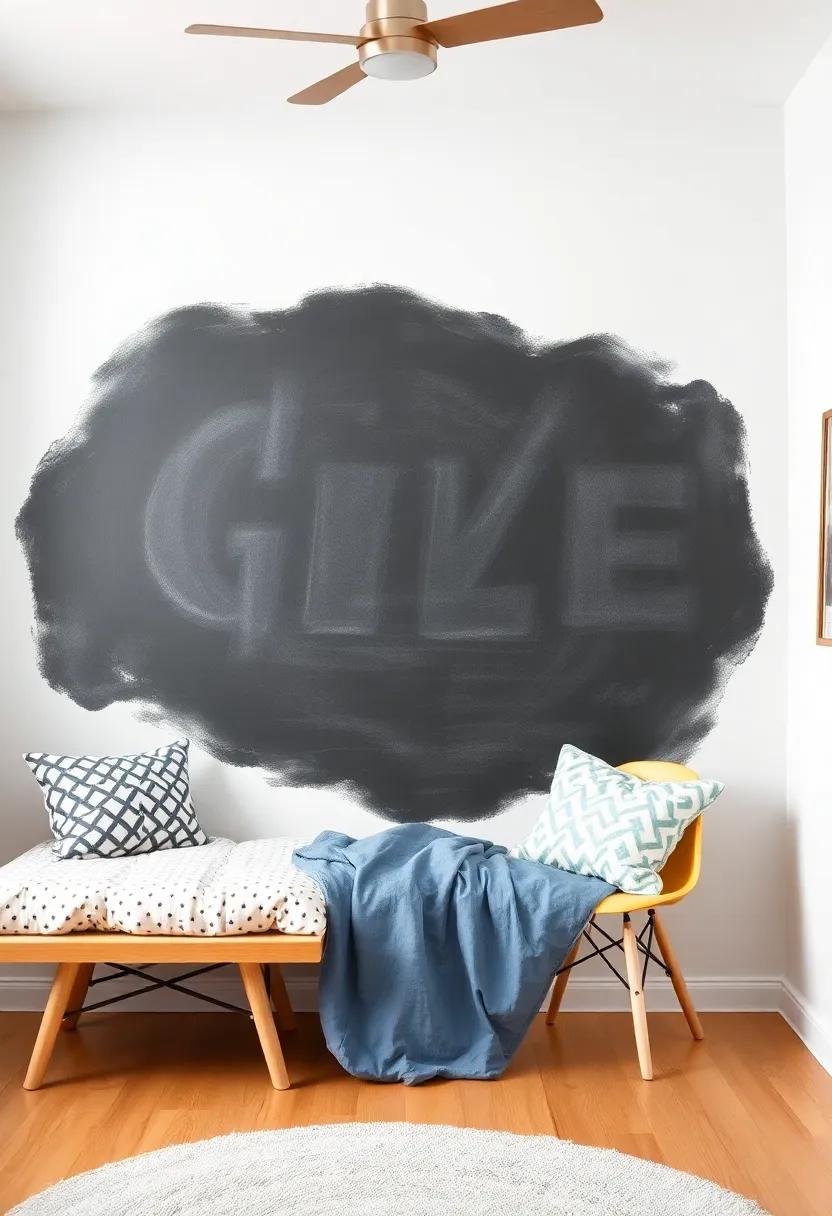 Interactive Chalkboard​ Wall: Paint a section of the ‌wall with chalkboard⁣ paint for​ her ​to unleash her​ creativity whenever she likes