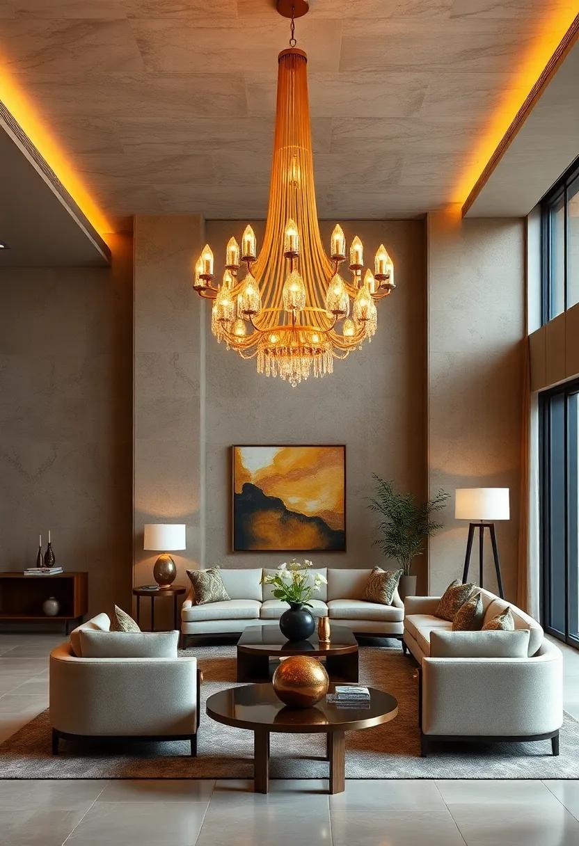 Eco-Friendly ⁢Elegance: look⁤ for sustainable golden chandeliers⁤ that bring luxury to your interiors without compromising‌ on‍ environmental consciousness
