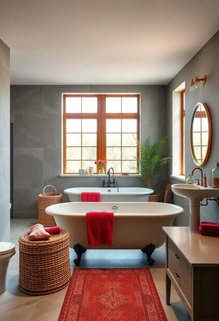 Family Heirloom: An antique clawfoot tub, lovingly restored, becomes the centerpiece of this nostalgic family bathroom, rich with memories