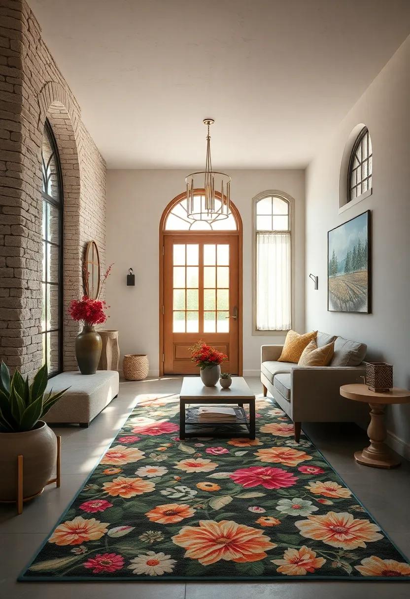 celebrate the seasons with a floral rug that accentuates fresh blooms, bringing nature indoors ‍and inspiring joy every time someone ⁣walks through the​ door