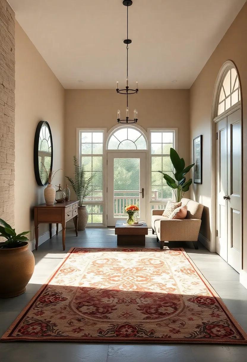 Choose a faded, vintage⁢ floral rug⁤ to add character ‍and warmth to your entry, providing a sense of⁢ history ‍with every footfall