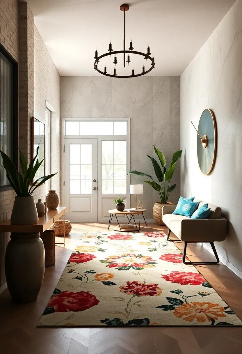 Consider‍ a geometric floral design that ‌fuses classic motifs with a contemporary twist, adding intrigue and freshness to your entryway⁣ decor