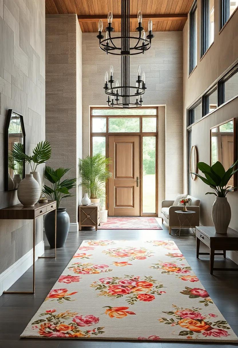 Foster a sense of welcoming by opting for a diverse⁤ range of floral prints and textures in your entryway, showcasing your unique style story as soon as guests arrive