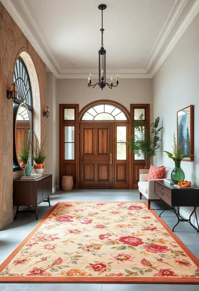 Opt for a​ traditional floral design in rich, warm hues to enhance a classic entryway, making every arrival feel like stepping into ⁢a ⁣storybook