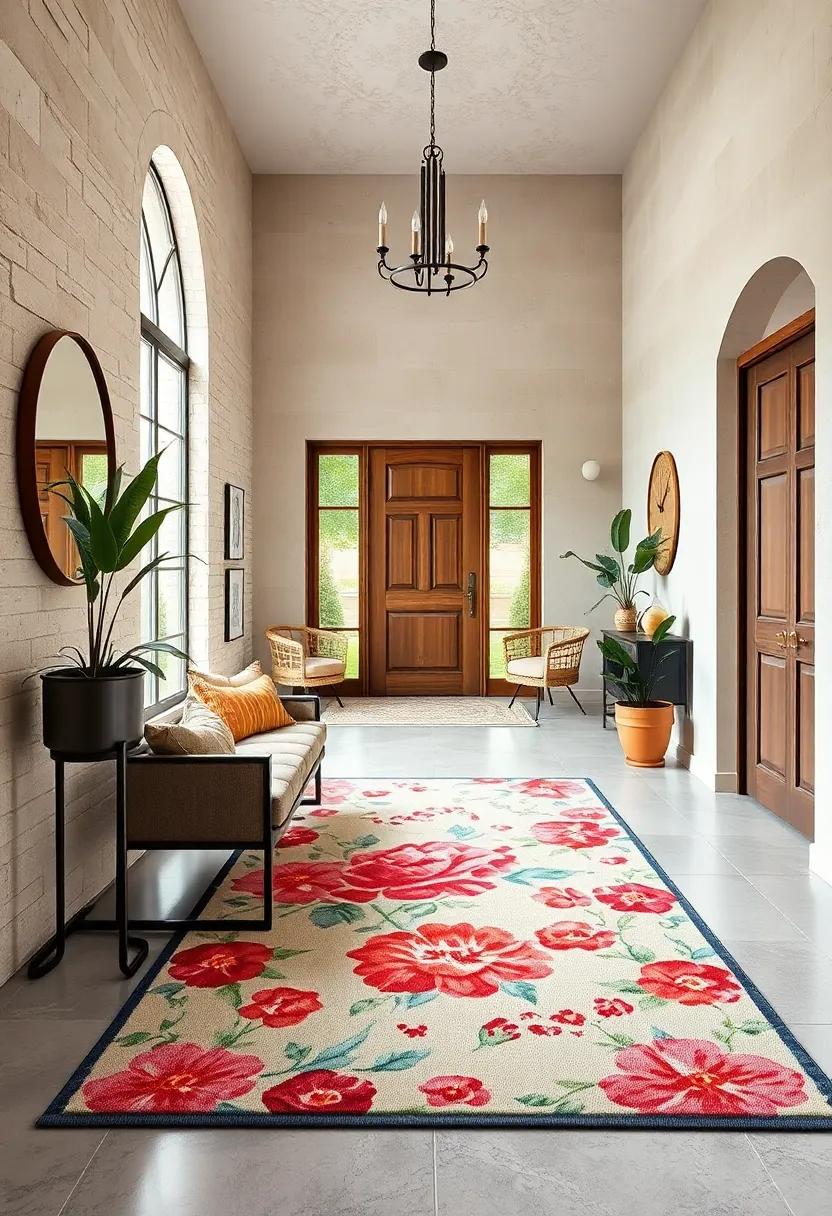 Use a floral rug as a conversation starter in ⁣your entryway, setting a cheerful tone that welcomes ⁤connections and memories in every visit