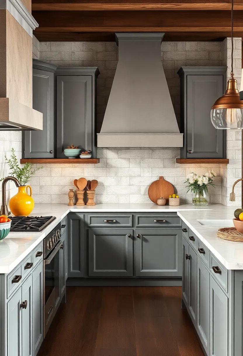 Elegant Lighting: Install statement pendant lights above ‍the island featuring⁣ white quartz, creating a focal ​point that draws attention ⁢to your gray‌ cabinets