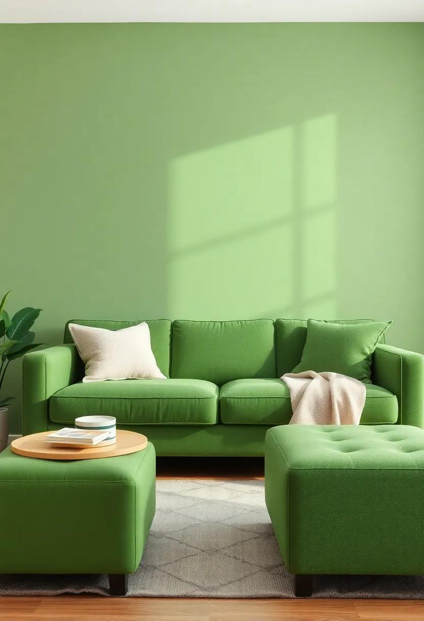 Creating a Functional yet Stylish layout Around Your Green Couch