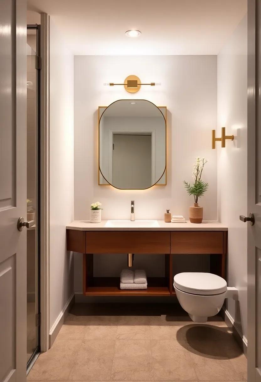 Elegant Lighting Fixtures That Enhance Ambiance And Functionality In A Guest Bathroom