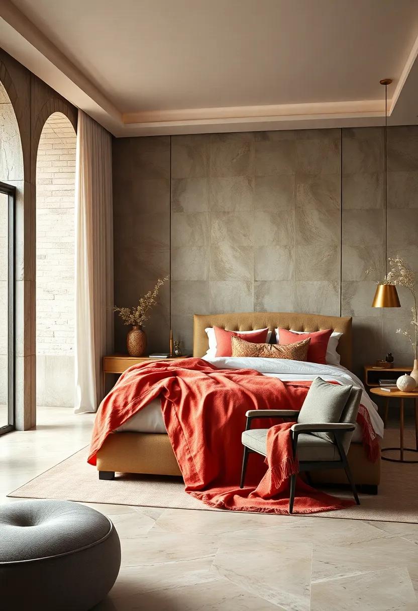 Coral-Inspired Throw Blankets: Drape luxurious, soft throw blankets in coral tones over your bed or chair for a cozy yet chic touch