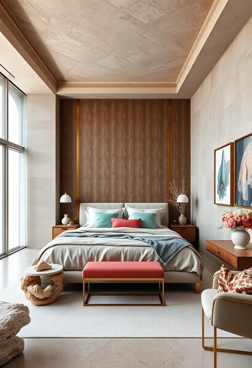 Shell-Inspired Coral Decor: Use decor that mimics coral shapes in brass or ceramic finishes, subtly nodding to marine inspiration while maintaining luxury