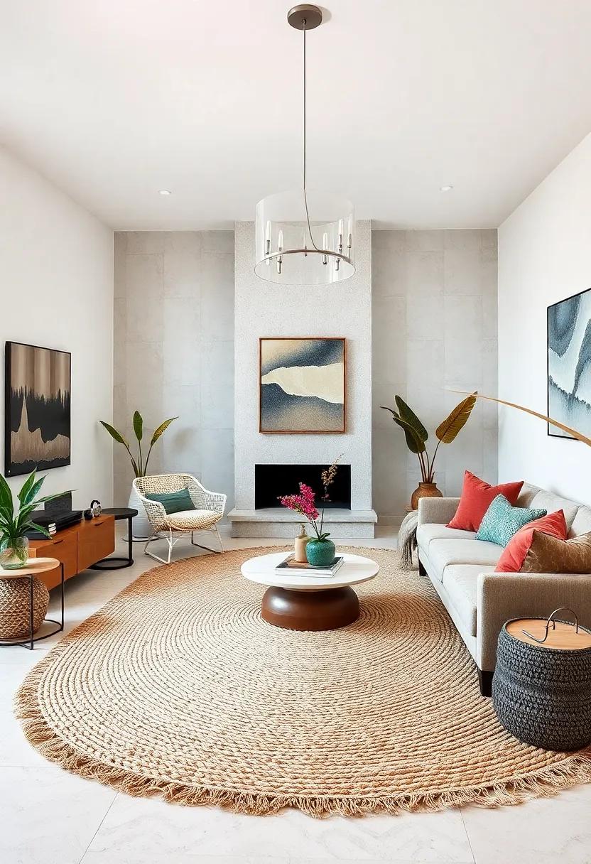 Handwoven Jute area ⁣Rug: A stunning⁣ centerpiece​ that embodies warmth and texture, perfect for grounding any⁤ boho-inspired ⁣space