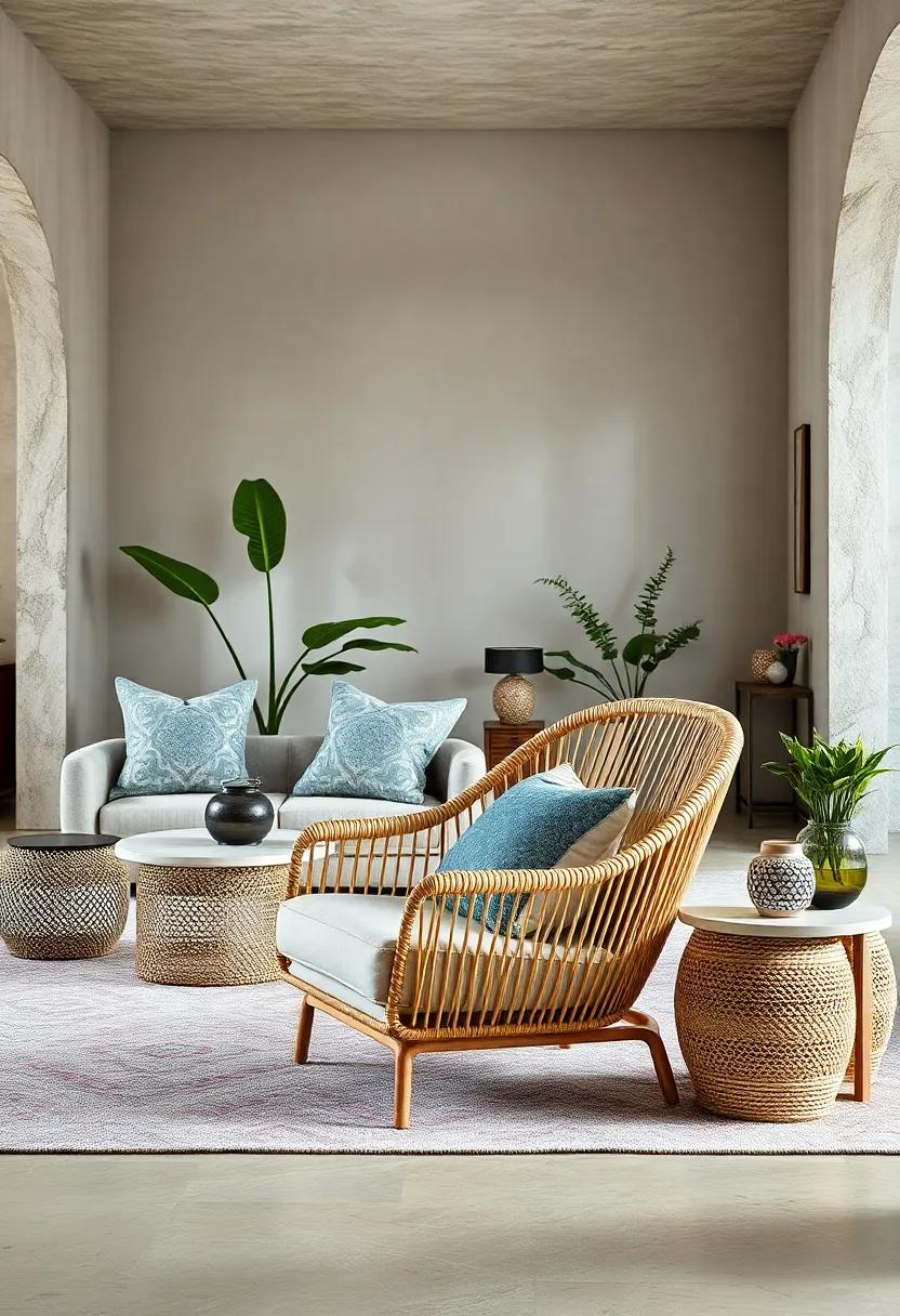 Rattan ⁢Accent ⁣Chair: Combining​ comfort with nature, ⁢this chair invites⁤ relaxation while providing that chic ⁢bohemian flair