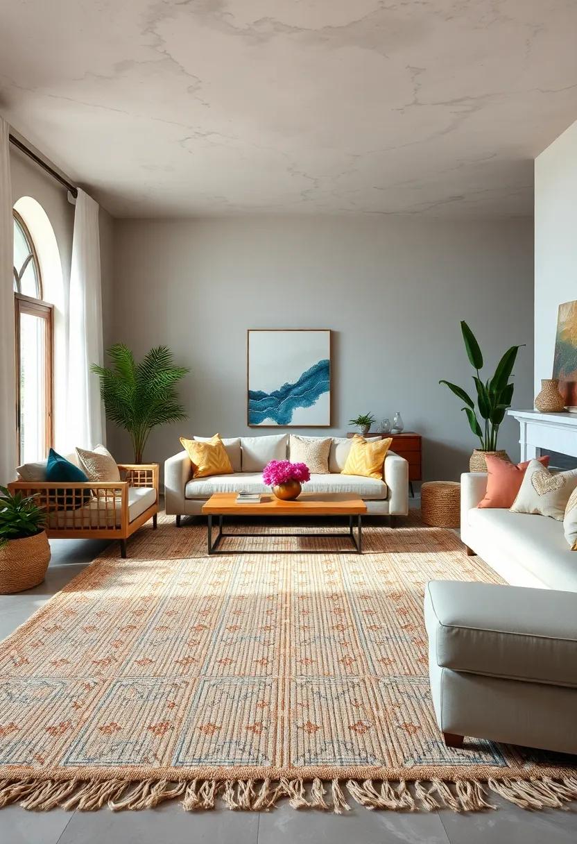 Natural⁢ Fiber Area Rugs: ⁣From sisal ⁢to seagrass, ⁤these rugs bring warmth and organic ⁣beauty to your floors while⁢ being ‌durable and easy ‍to⁢ maintain