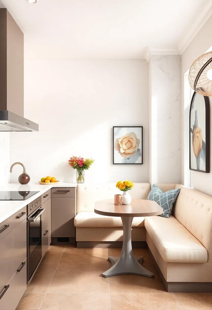 Cozy ⁤Breakfast Nook: Design a cozy breakfast nook⁢ with a plush, ivory upholstered banquette that invites casual dining ⁤and lingering ⁤conversations