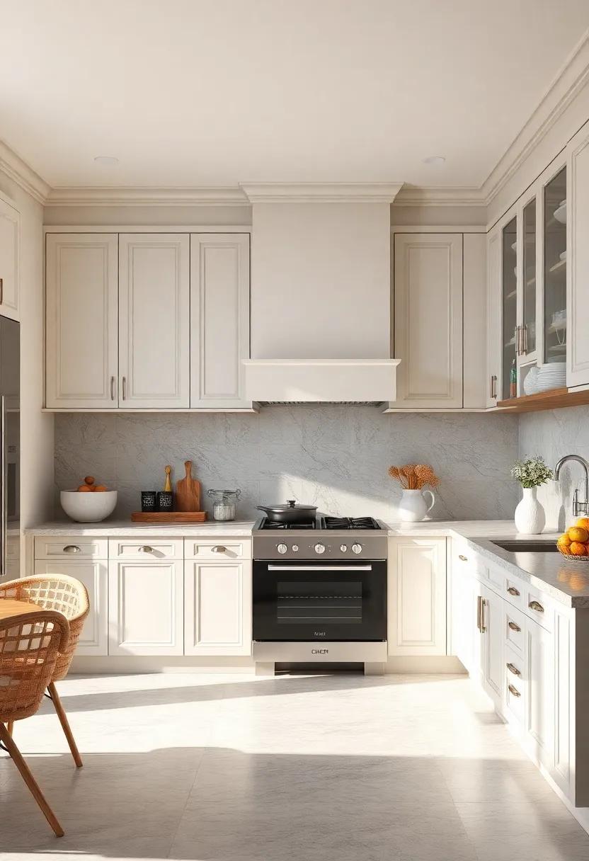 Decorative Crown Molding: Incorporate decorative crown molding‌ along ⁣the cabinetry to create an ⁤elevated and polished look,enhancing the kitchen's⁢ architectural detail