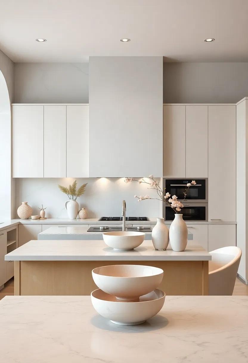 Decorative Bowls and ​Vases: Add‍ decorative ​bowls and vases in pearl tones as centerpieces⁢ on countertops or dining areas for artistic⁢ flair