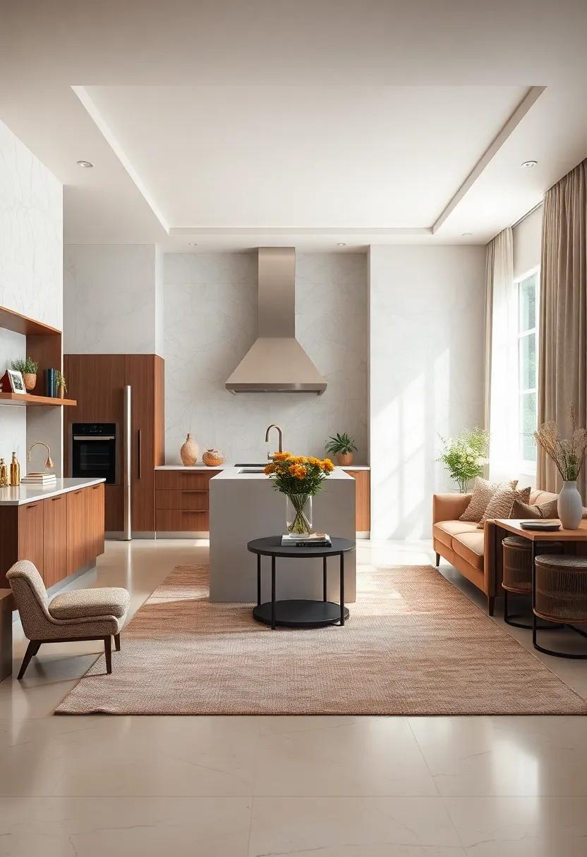 Luxurious Area Rugs: Lay down soft, textured area rugs in muted tones⁢ to provide comfort underfoot while adding warmth⁢ to the space