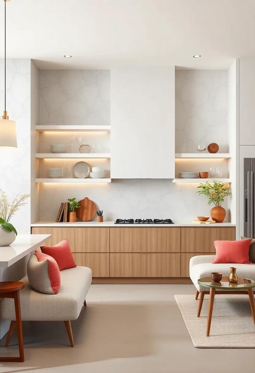 Open Shelving Display: Showcase your finest dishes and glassware on ⁤open ivory shelves, ⁣creating⁢ an airy feel while ​adding character to your kitchen
