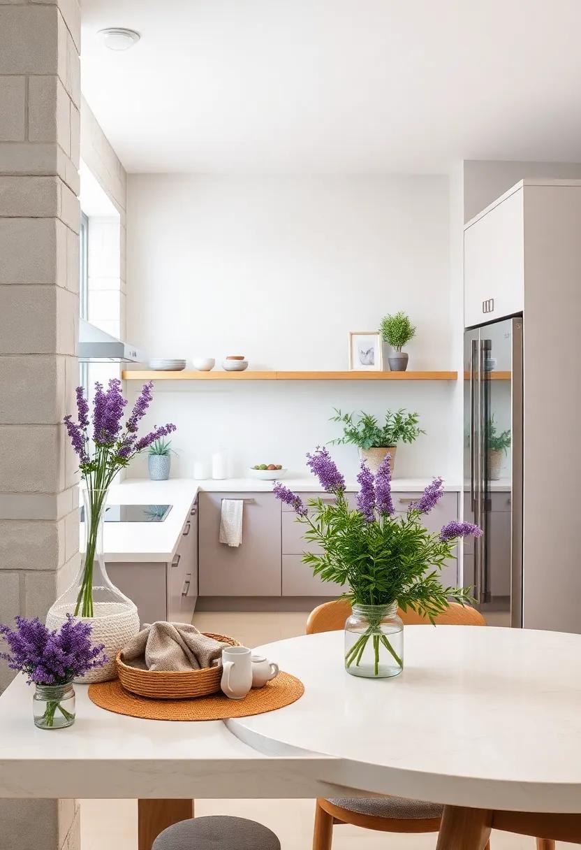Use lavender in the Kitchen: Add hints of lavender through kitchen accessories like utensils, aprons, or even wall decals