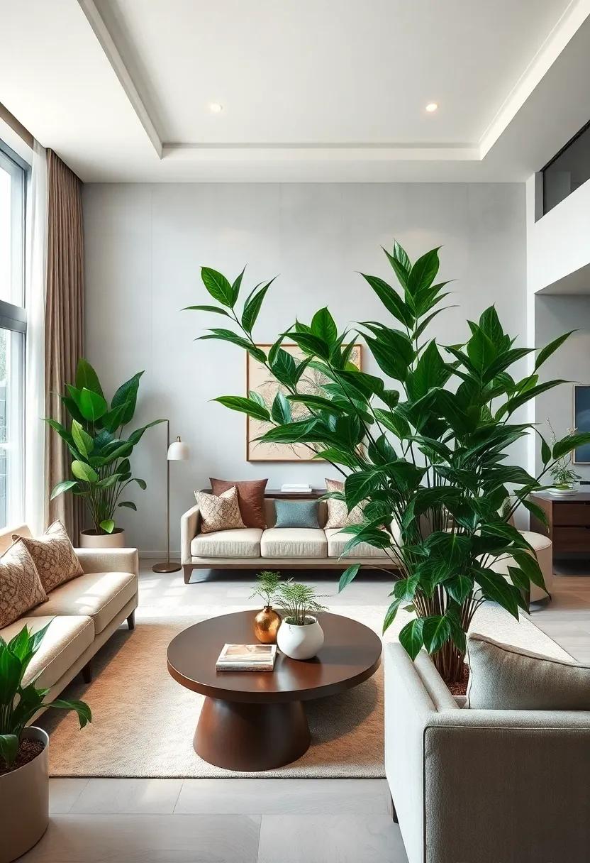 Chinese Evergreen: With its striking leaf patterns and easy care, this plant effortlessly adds color and interest to any high-end setting