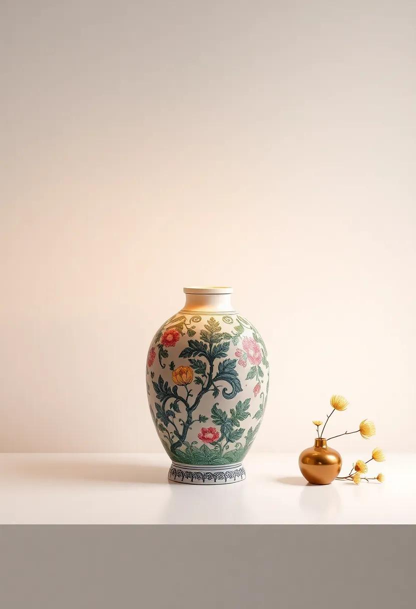 The Artistic Ceramic Table Lamp: Hand-painted with intricate designs, this ceramic lamp acts not only as a source of light but also as a stunning piece of art