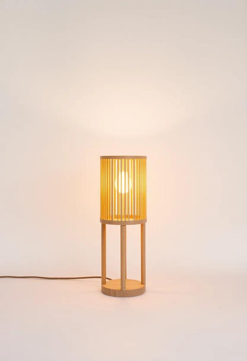The Eco-Friendly Bamboo Lamp: Made from sustainable bamboo, this eco-conscious choice adds a warm glow while reflecting your commitment to green living