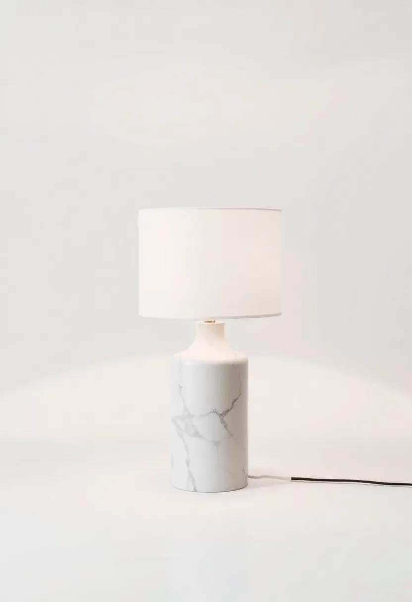 The Minimalist marble Lamp: Crafted from polished marble, this lamp's understated elegance creates a sophisticated focal point for any contemporary space
