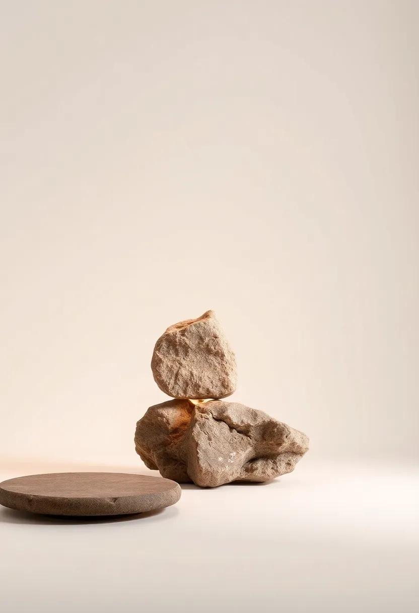 the Rustic Stone Table Lamp: Harnessing the raw beauty of natural stone, this lamp adds earthy elegance and texture to any room while providing warm illumination