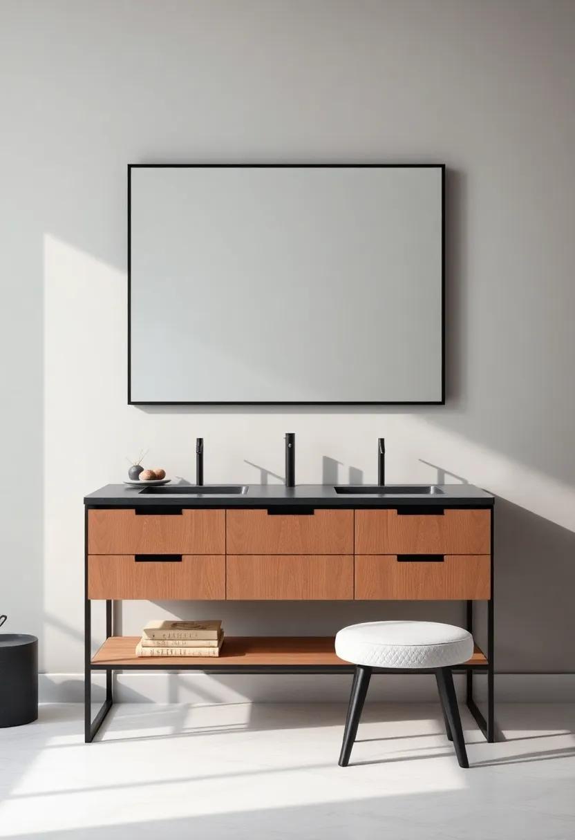 Masculine Inspirations: Strong Lines and Dark Tones in Vanity Design