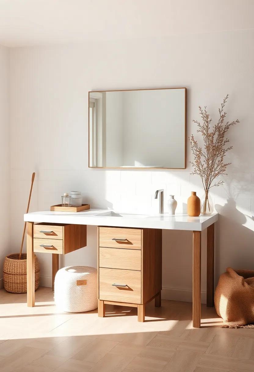 Rustic Charm: Infusing Cozy Elements into Modern Vanity Tables