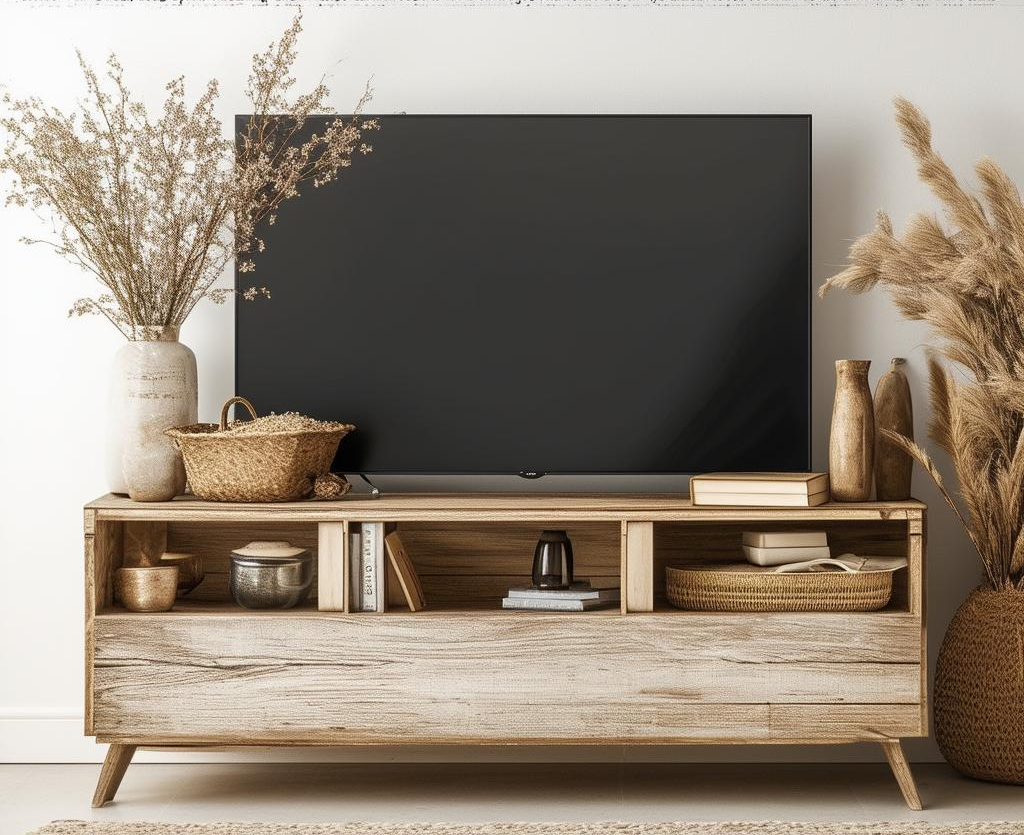 Transform Your Living Room with These 30 Stunning Farmhouse TV Stand Decor Ideas