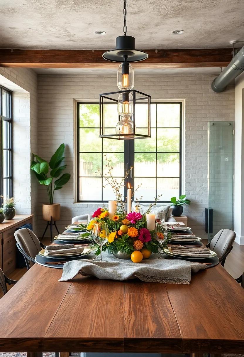 Artistic Centerpieces: create an ⁣eclectic centerpiece with a mix of flowers, fruits, ‍and⁤ industrial elements like candles in metal ‍holders