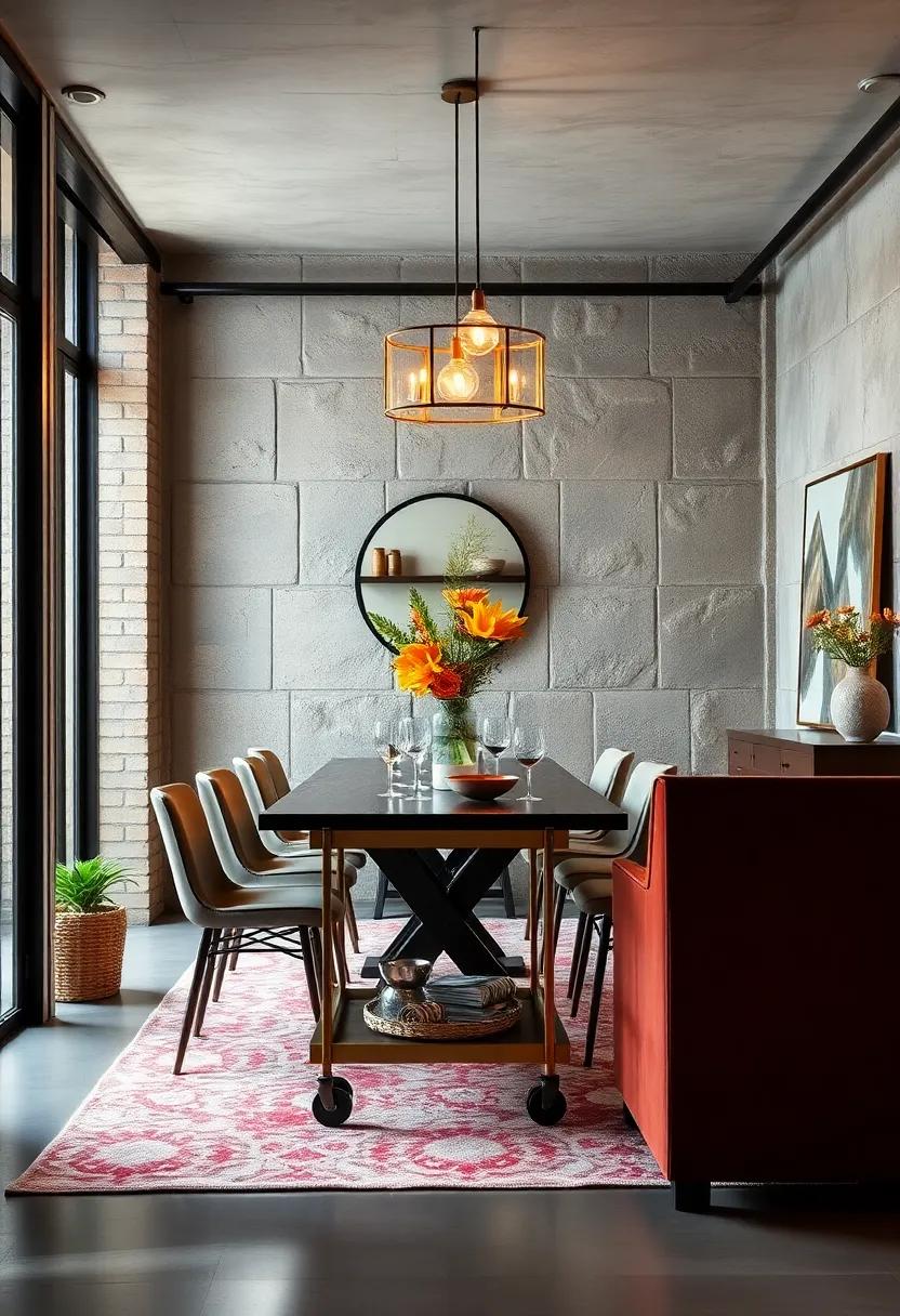 Showcase a ⁢Cool Bar Cart: Integrate a stylish​ bar⁢ cart for serving drinks and showcasing glassware,blending functionality with ⁣flair