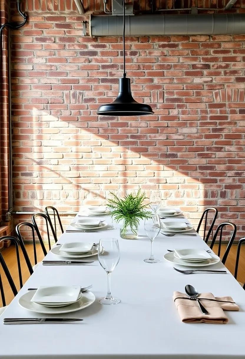 Refined Table Settings: Set the table with elegant dishware and linens to ​elevate the ⁣dining ‌experience ⁤against the casual brick⁣ backdrop