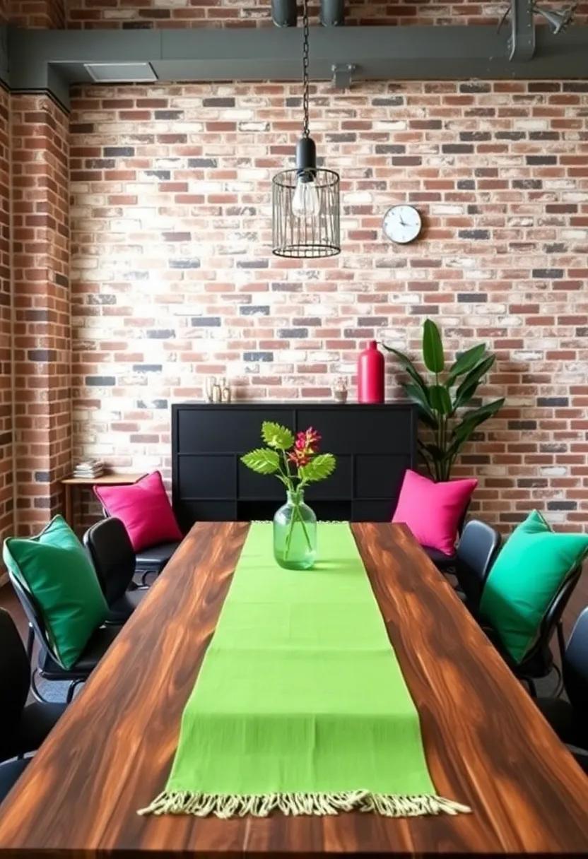colorful Accents: ⁣Introduce vibrant colors through cushions or ‌table ‍runners to ⁢create an eye-catching contrast ⁣against the⁤ brick