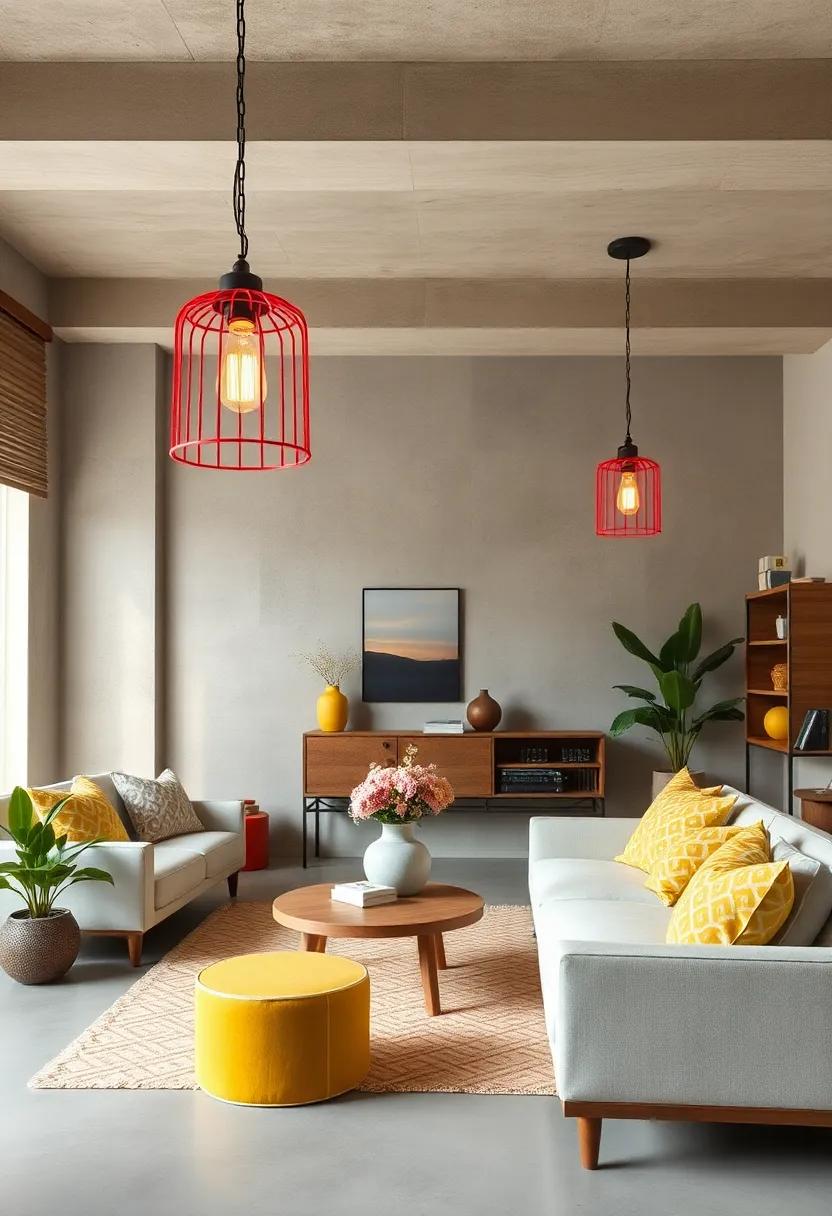A Pop of color: Paint your industrial‌ cage fixture in a bright color to accentuate a neutral space ⁣and create a playful ⁤atmosphere