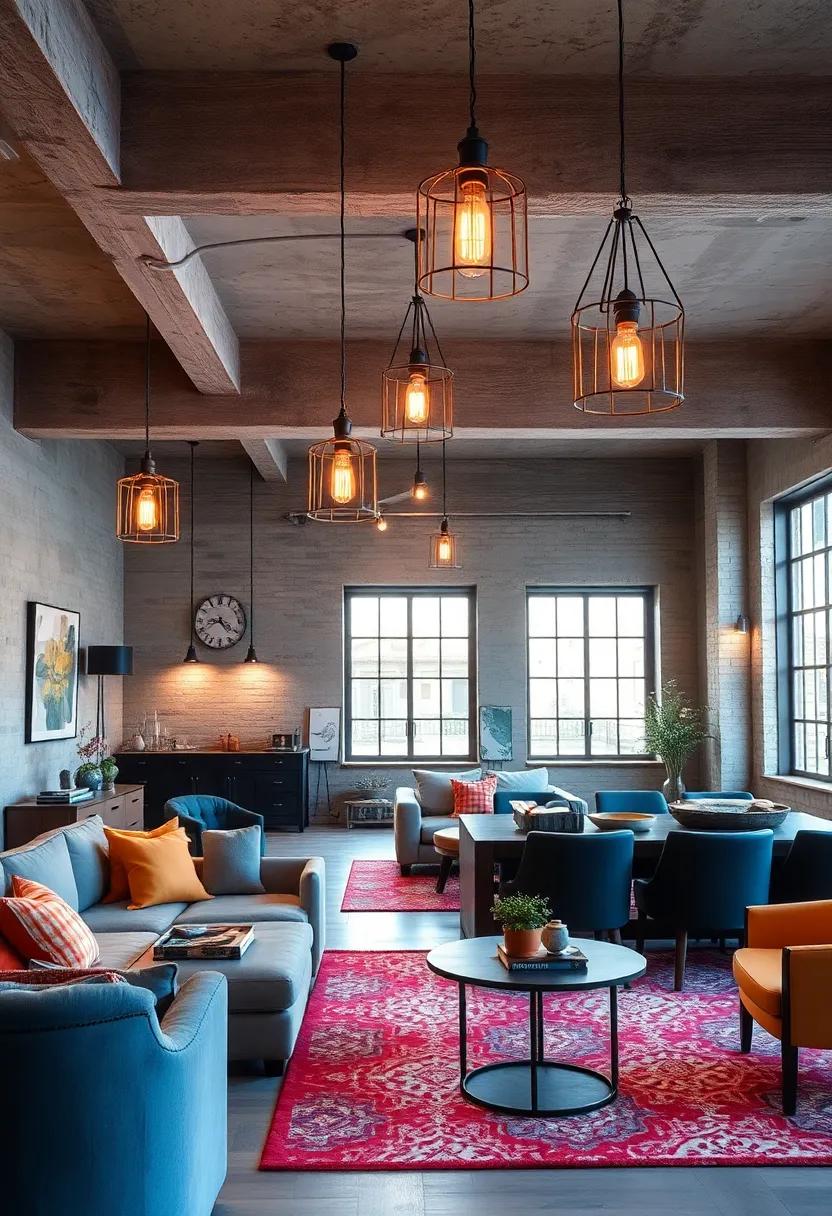 Urban Loft Appeal: Embrace the essence of urban living by incorporating cage lights ⁣in‌ an open-plan loft⁤ to enhance ​industrial vibes