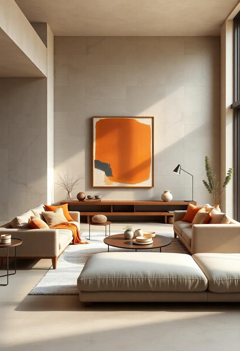 The use⁤ of large, simple‌ art pieces​ allows for‌ personal expression while ‌keeping the overall aesthetic ⁤uncluttered and visually peaceful