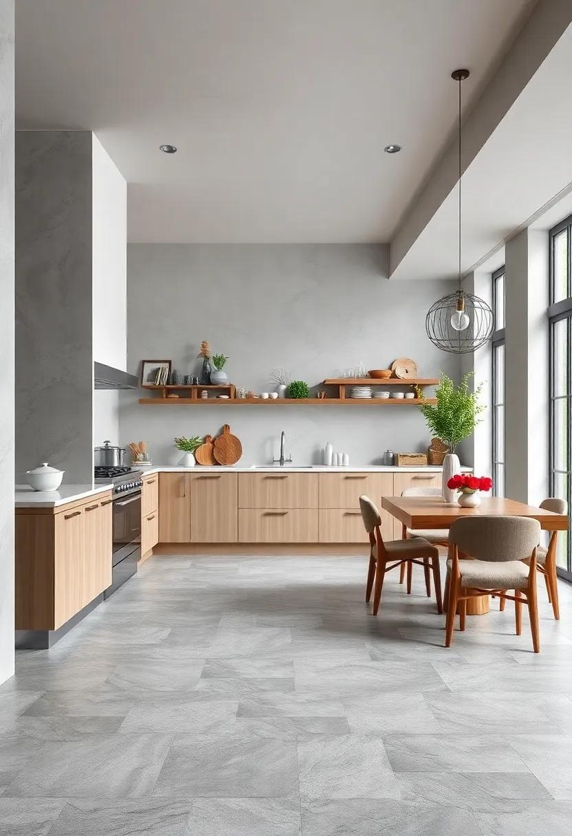 The Appeal of Patterned Grey Tiles for Dynamic⁣ Kitchen Floors