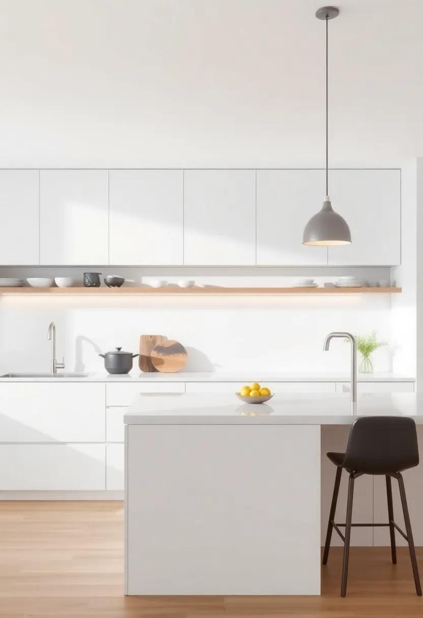 Prioritize clean Lines: A minimalist design with sleek lines and uncluttered surfaces can create a sophisticated, contemporary kitchen