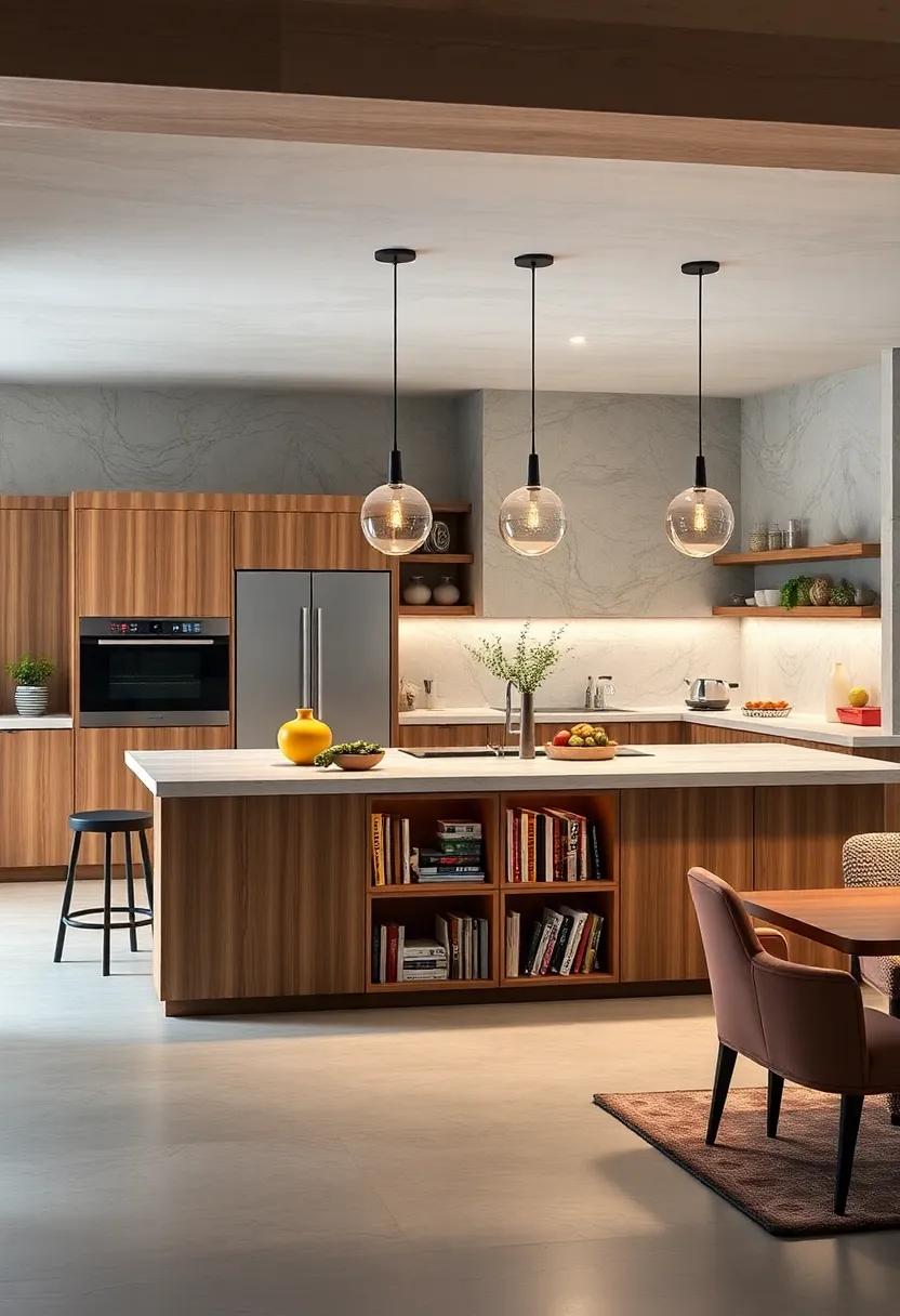 The Cook's Companion: Discover islands that include a built-in wine rack or a book-shelf for your favorite cookbooks, combining utility with style