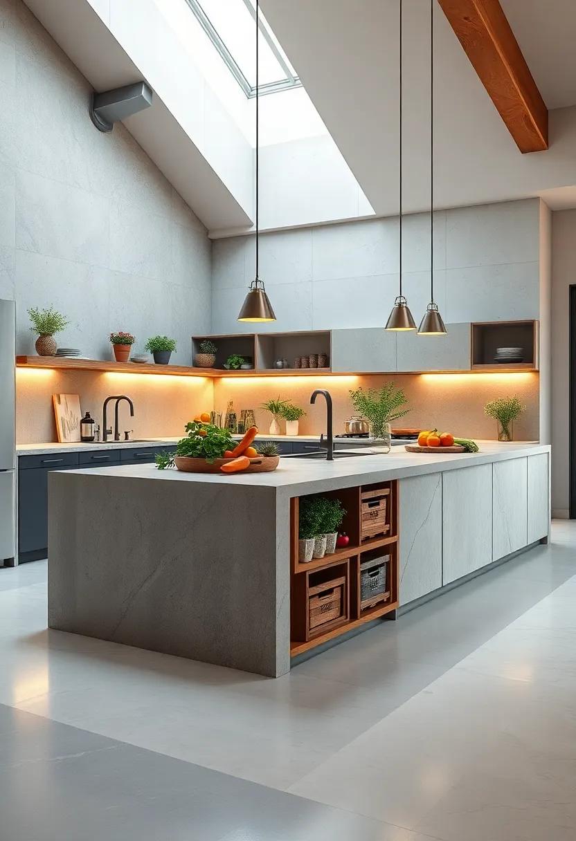 Farm-to-Table Focus: Unveil islands that include built-in herb gardens or crates for fresh produce, promoting a farm-to-table ethos